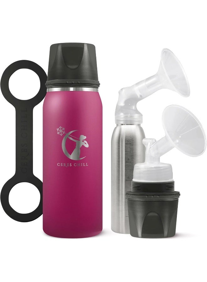 CERES CHILL Breastmilk Chiller Reusable Storage Container | Cooler - Keeps Milk at Safe temperatures for 20+ Hours | Bottle Connects w/Major Pumps, 12 to 34oz - Image 1